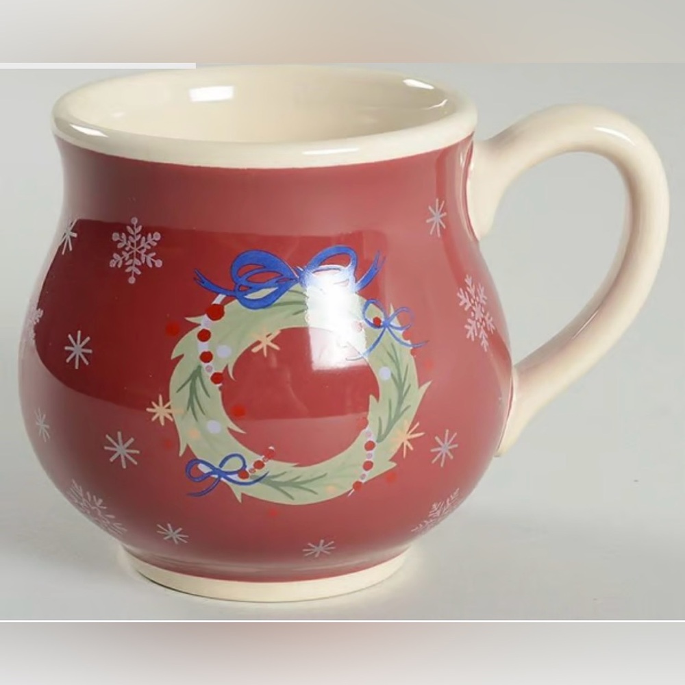 Longaberger All The Trimmings Wreath Pot Belly Mug